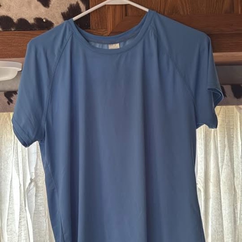 American Eagle Outfitters Blue Muscle Tee